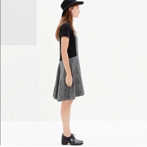 MADEWELL Textured Tribune Dress Charcoal size 6 - Picture 3 of 10